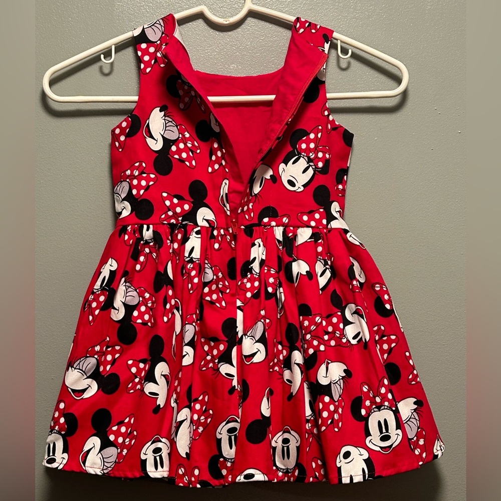 Disney Minnie Mouse Dress Red/Black/White  Size 3 - Picture 3 of 7
